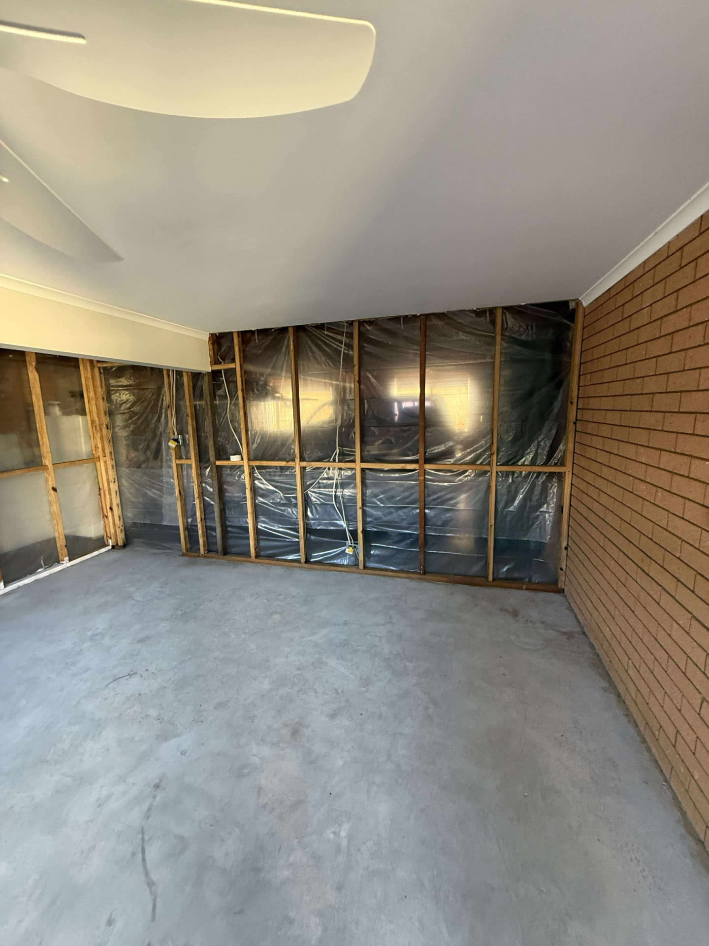 Full strip-out — brick veneer home — mould remediation and strip-out Brisbane for homeowners, insurance builders and insurers