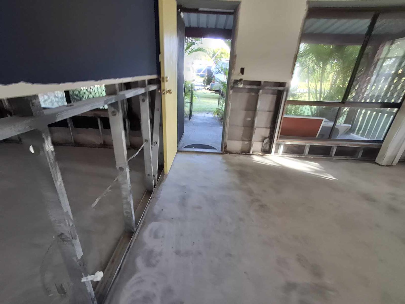 Entry & hallway strip-out — mould remediation and strip-out Sunshine Coast for homeowners, insurance builders and insurers