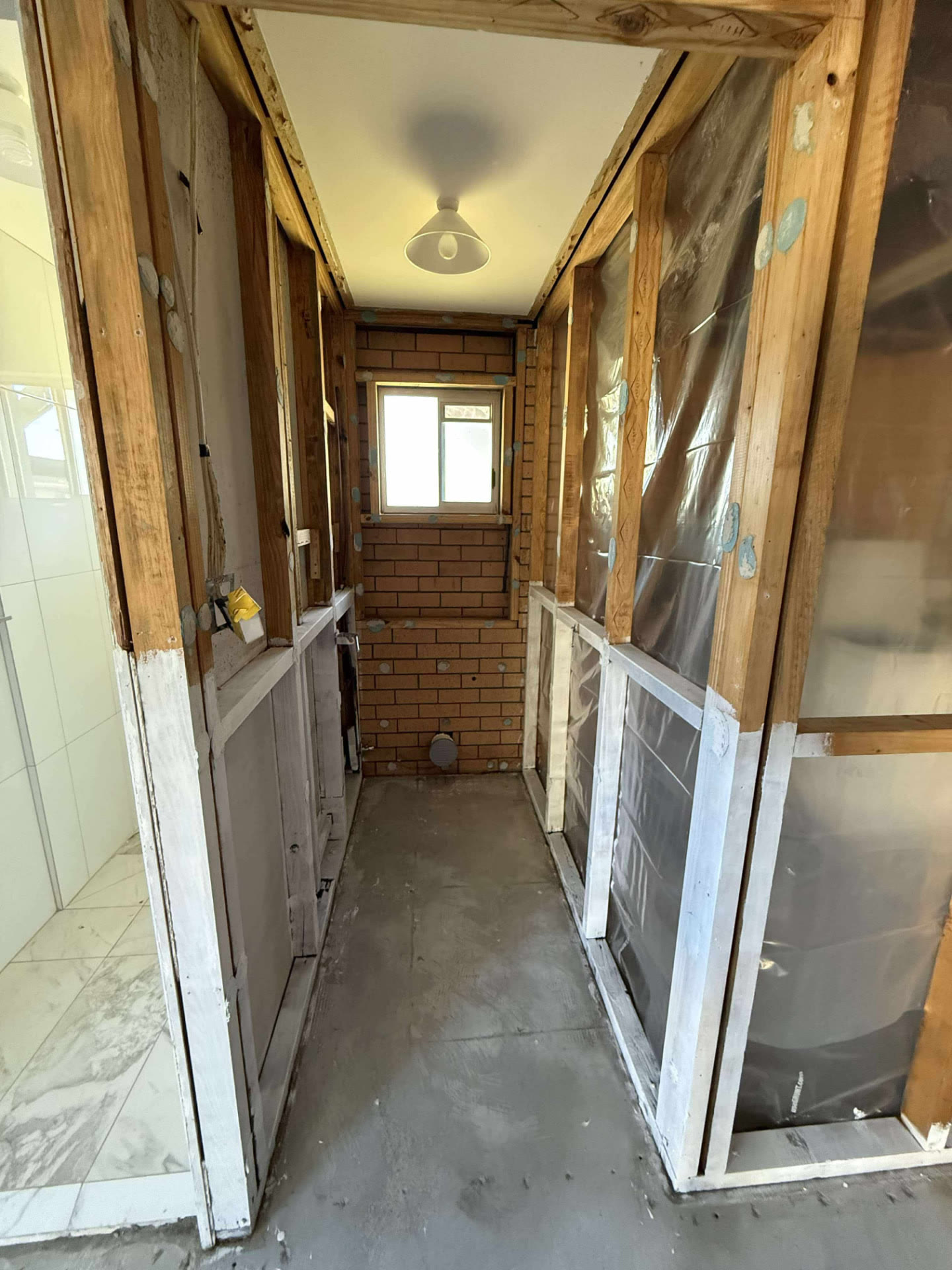 Bathroom & hallway strip-out — mould remediation and strip-out Gold Coast for homeowners, insurance builders and insurers